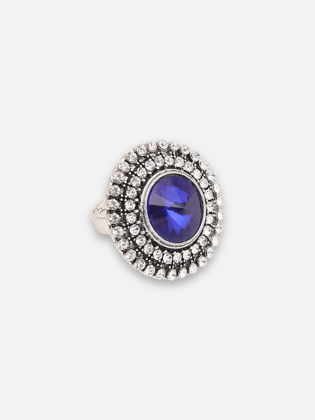 GOLD PLATED PARTY DESIGNER STONE RING FOR WOMEN