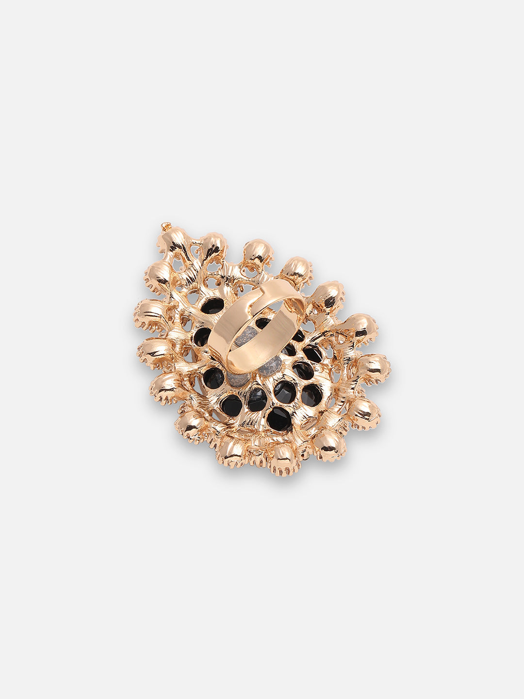 GOLD PLATED PARTY DESIGNER STONE RING FOR WOMEN