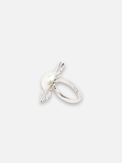 SILVER PLATED PARTY DESIGNER STONE RING FOR WOMEN