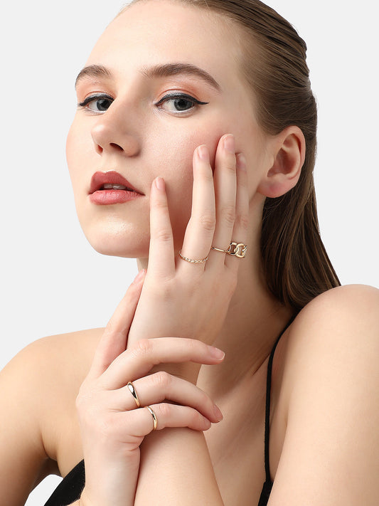 Pack of 5 Elegant Rings