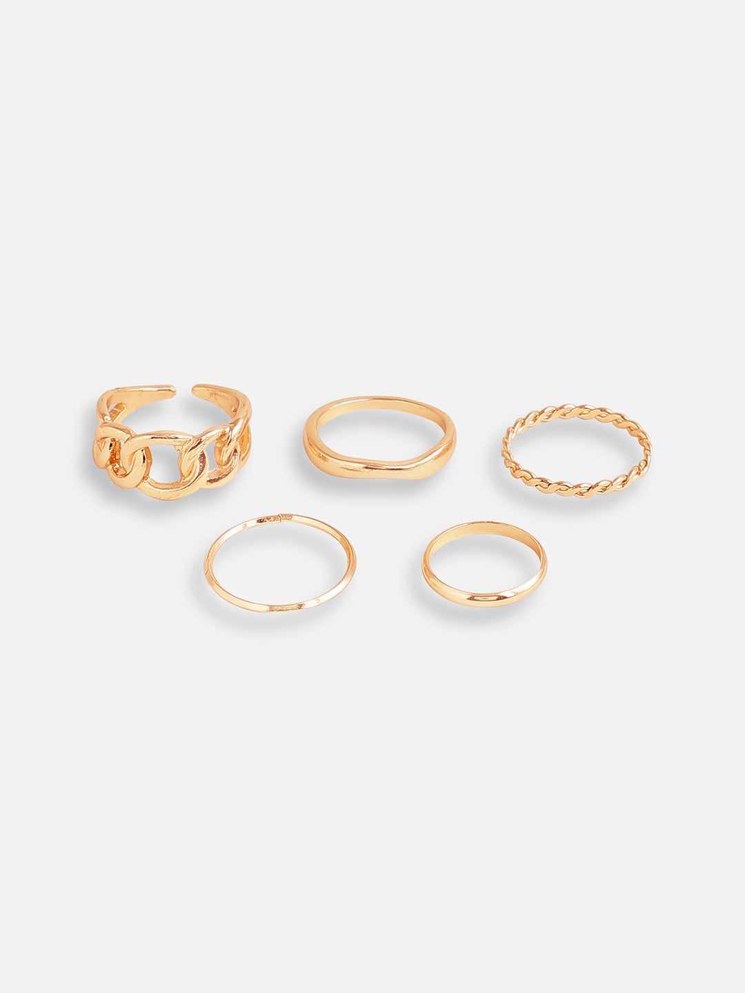 PACK OF 4 GOLD PLATED DESIGNER RING