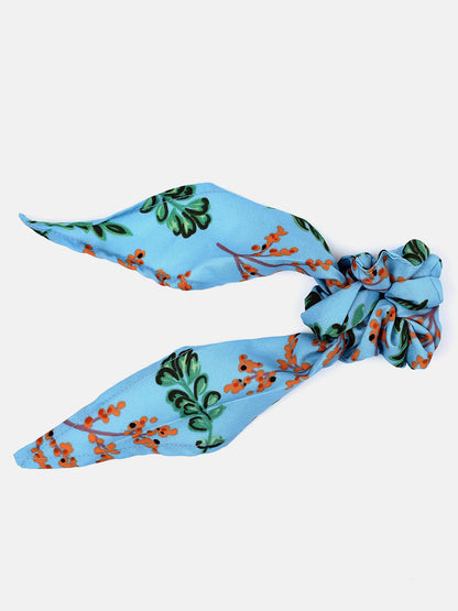 PACK OF 3 FLORAL PRINTED SCARF SCRUNCHIES