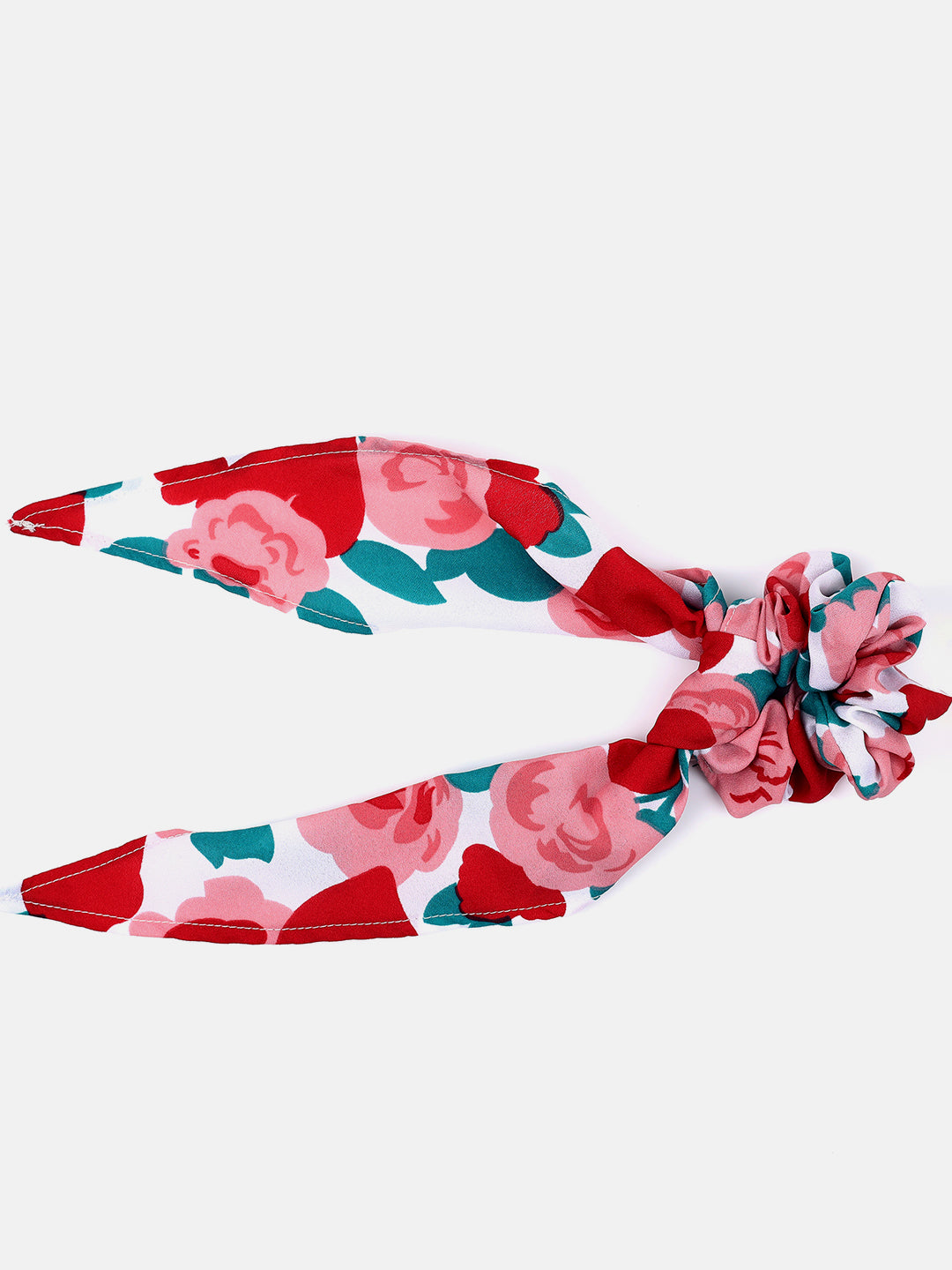 PACK OF 3 FLORAL PRINTED SCARF SCRUNCHIES