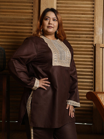Schiffli-Block Kurta Set