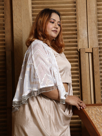 Bijou Cape Pre-Draped Saree