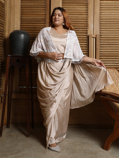 Bijou Cape Pre-Draped Saree