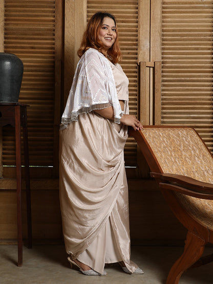 Bijou Cape Pre-Draped Saree