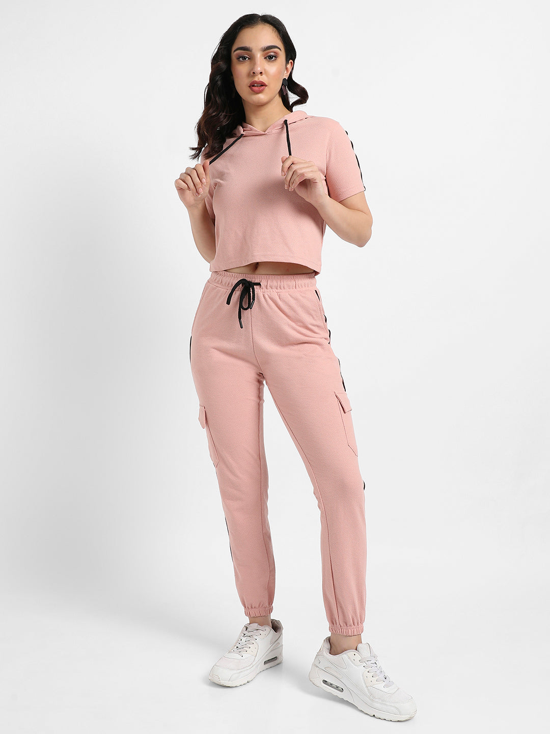 Hooded Co-Ord Set With Contrast Piping