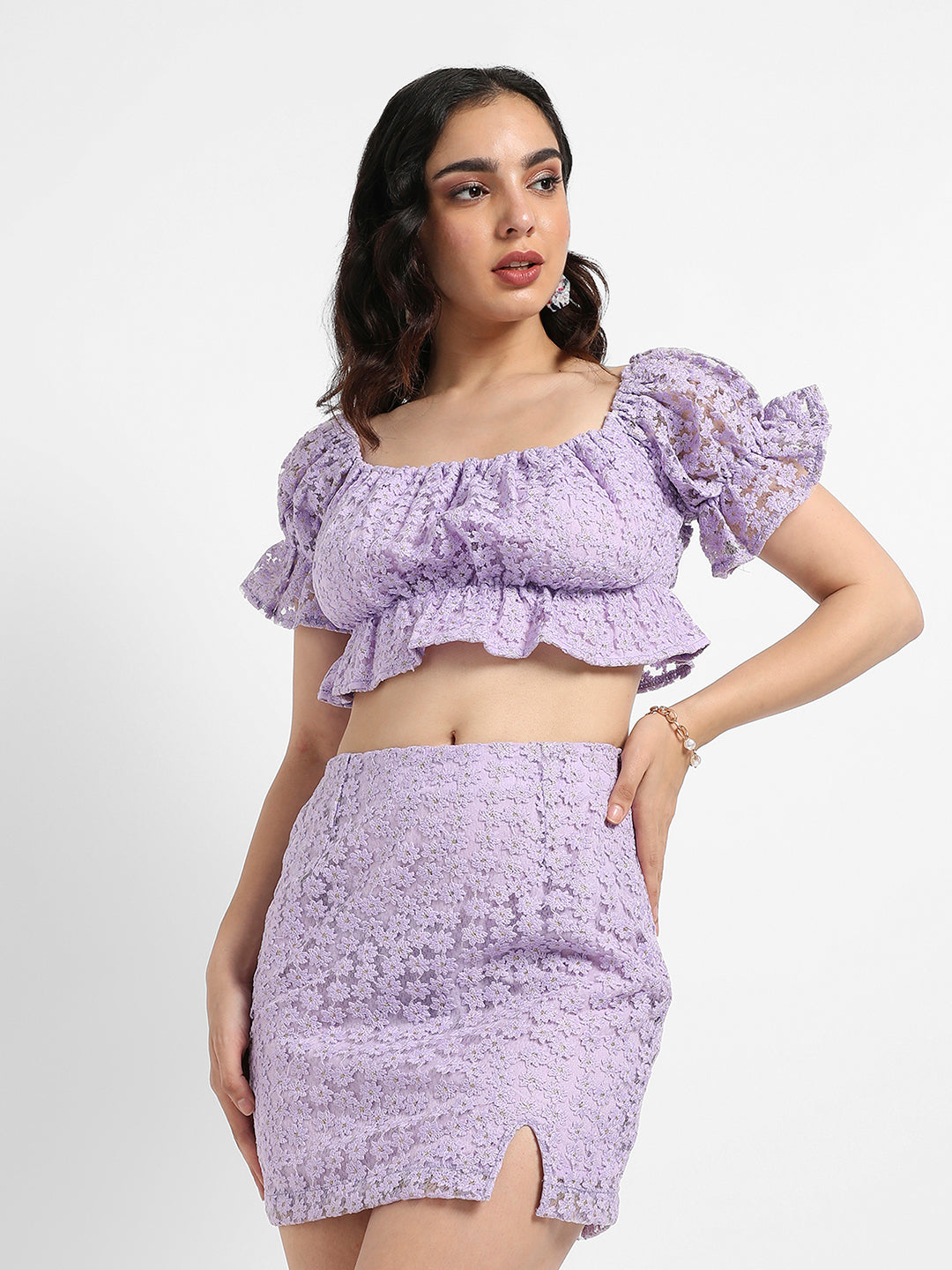 Cropped Self-Design Co-Ord Set