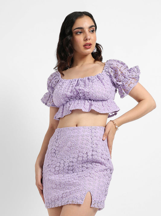 Cropped Self-Design Co-Ord Set