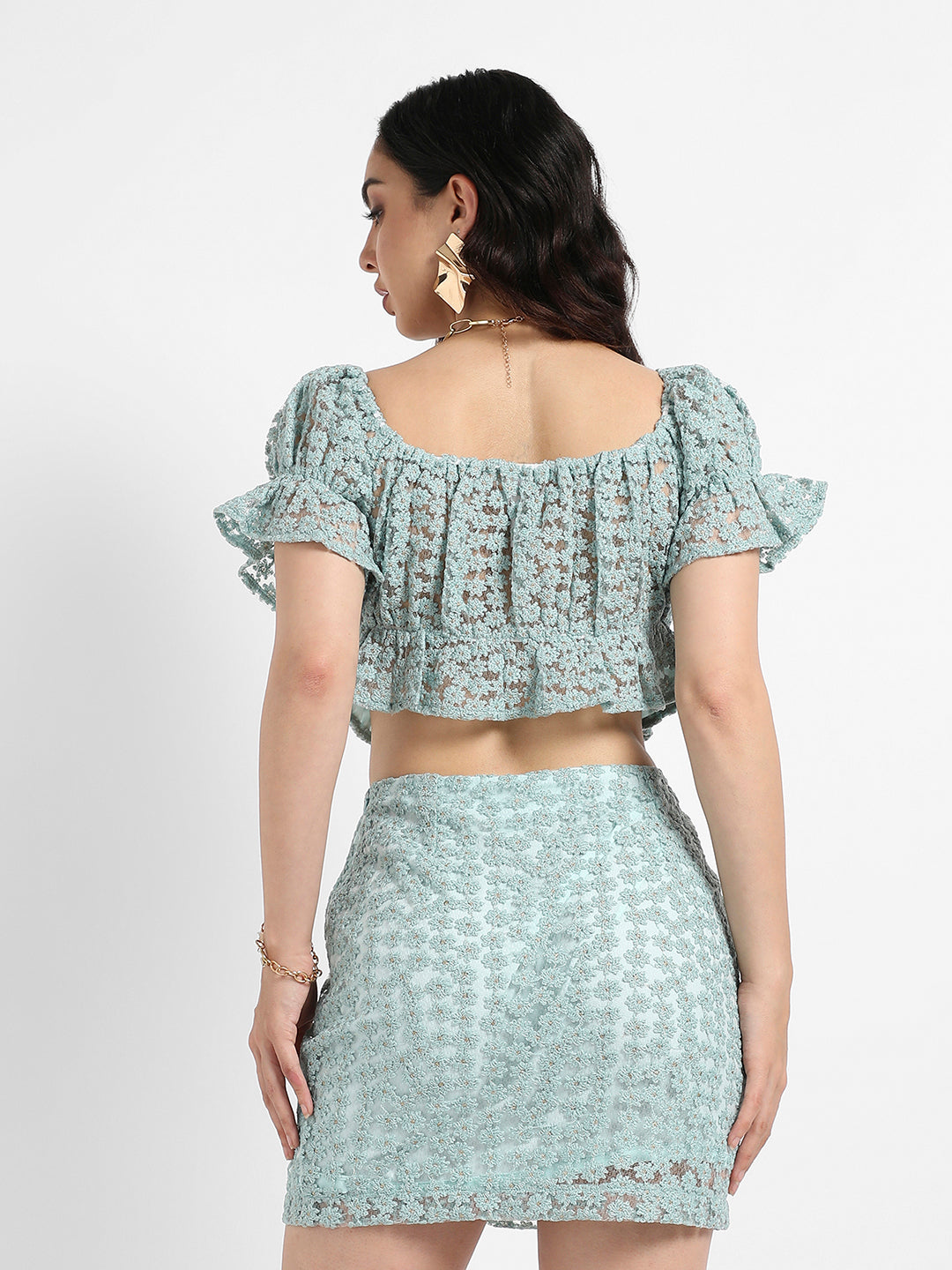 Cropped Self-Design Co-Ord Set