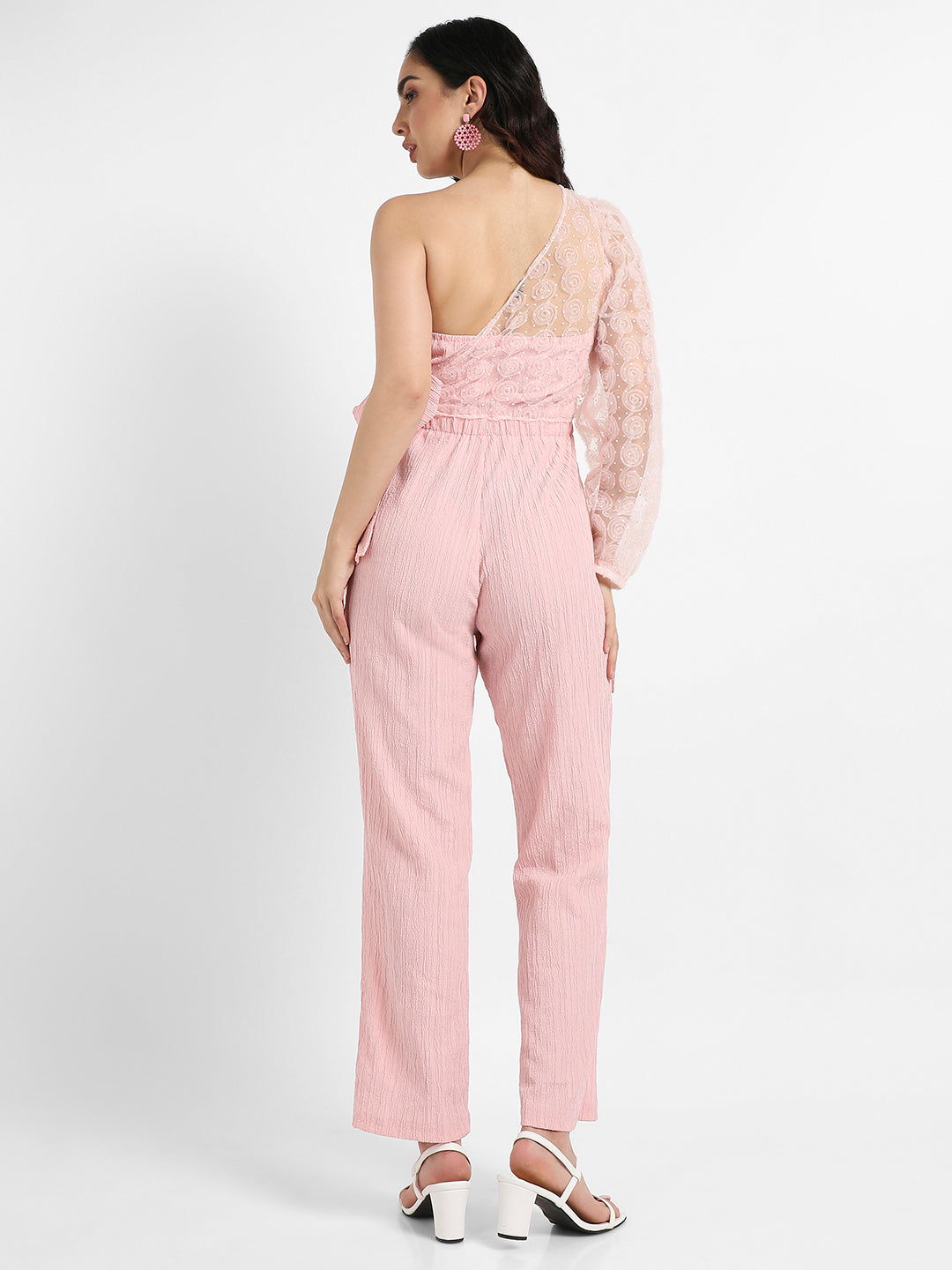 Solid Jumpsuit With Self-Design Details