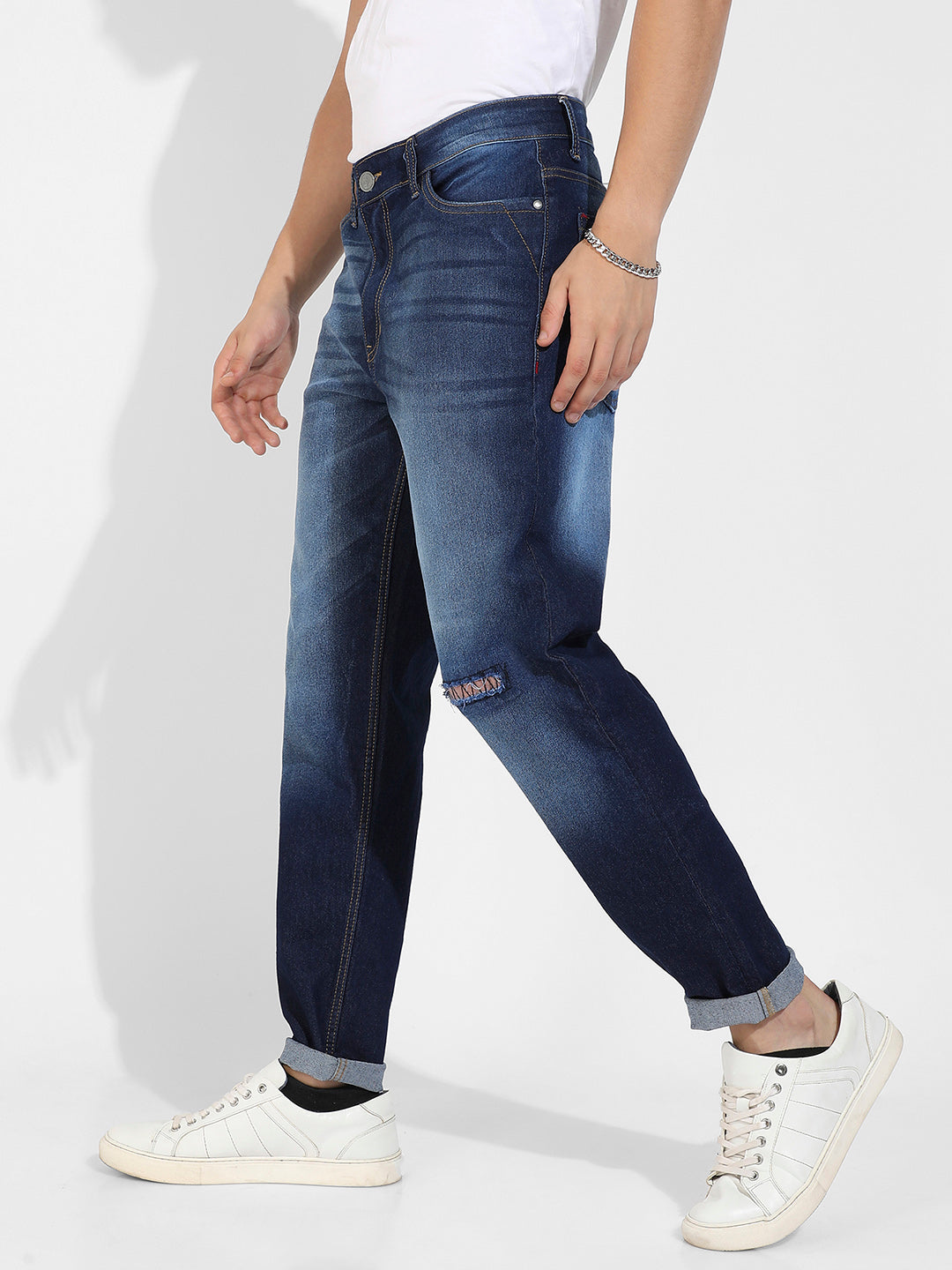 Distressed Knee Denim Jeans