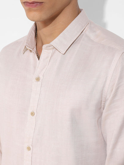 Beige Basic Oxford Shirt