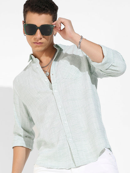 Horizontal Chalk Striped Shirt