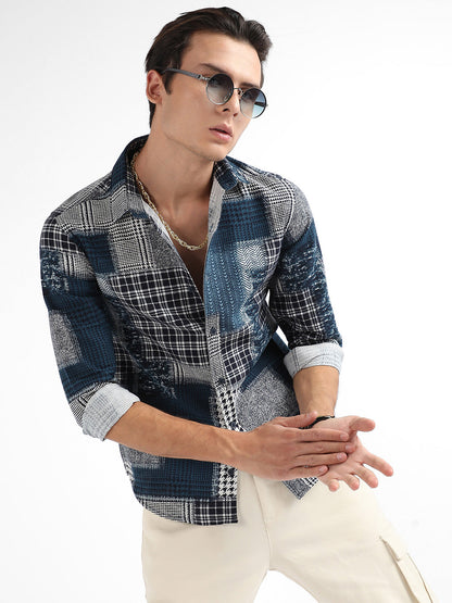 Herringbone Block Shirt