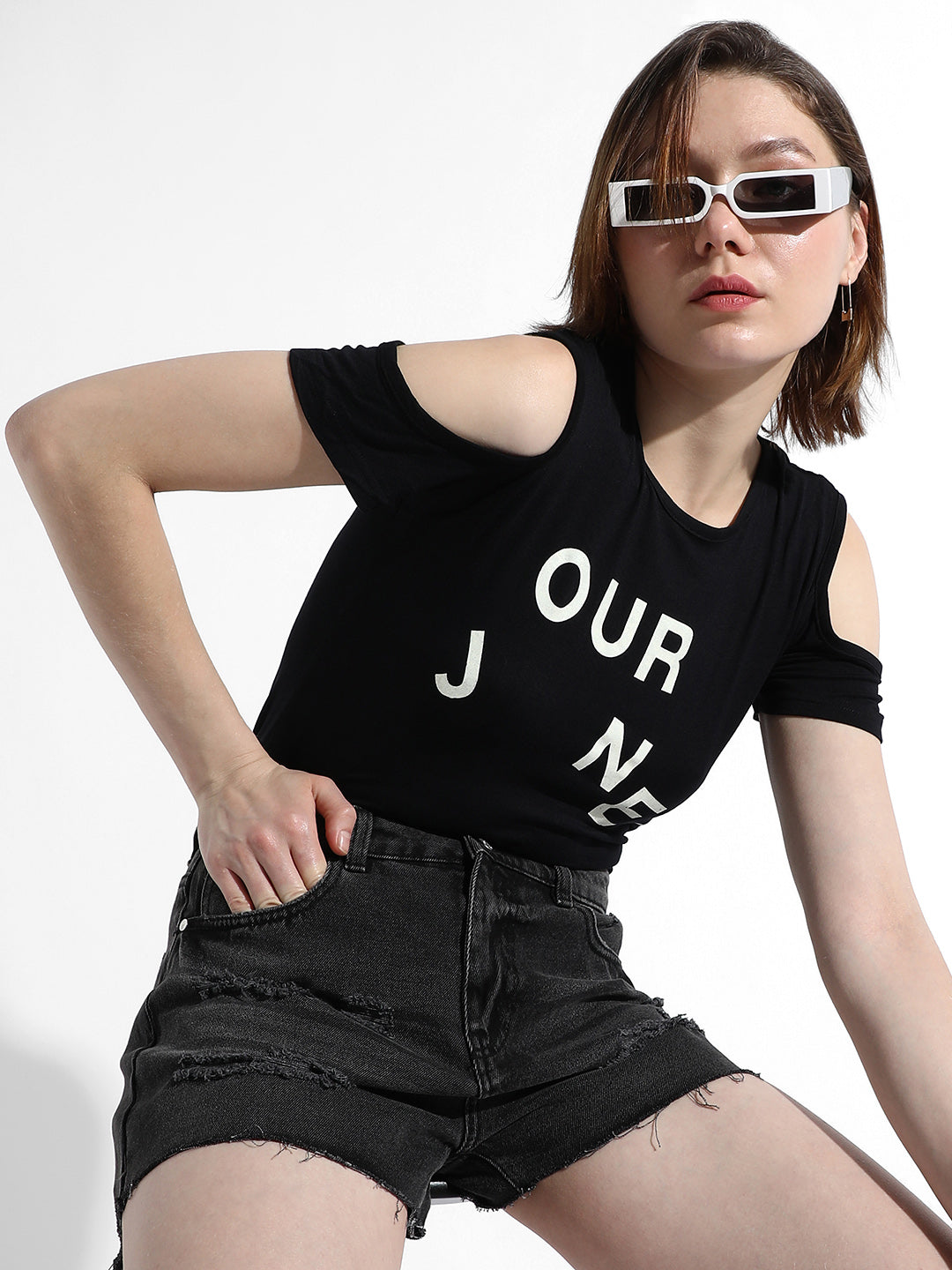 Our Journey Top With Cold Shoulders