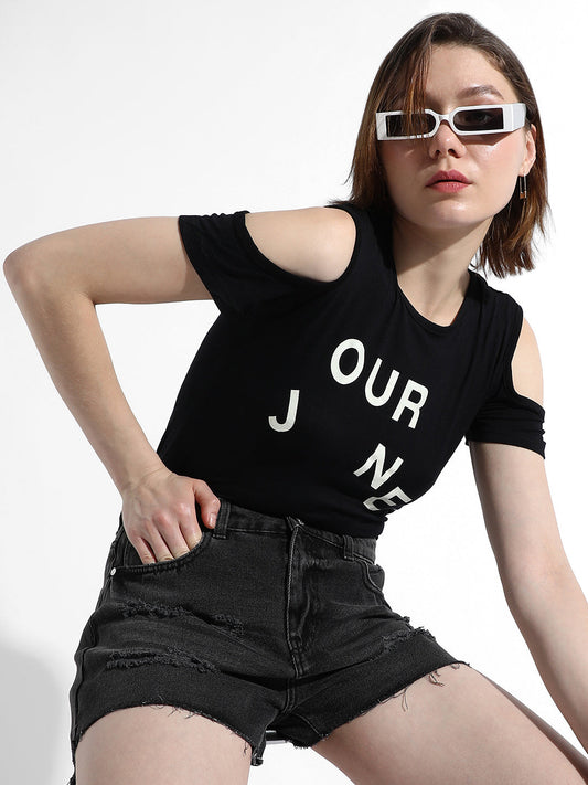 Our Journey Top With Cold Shoulders