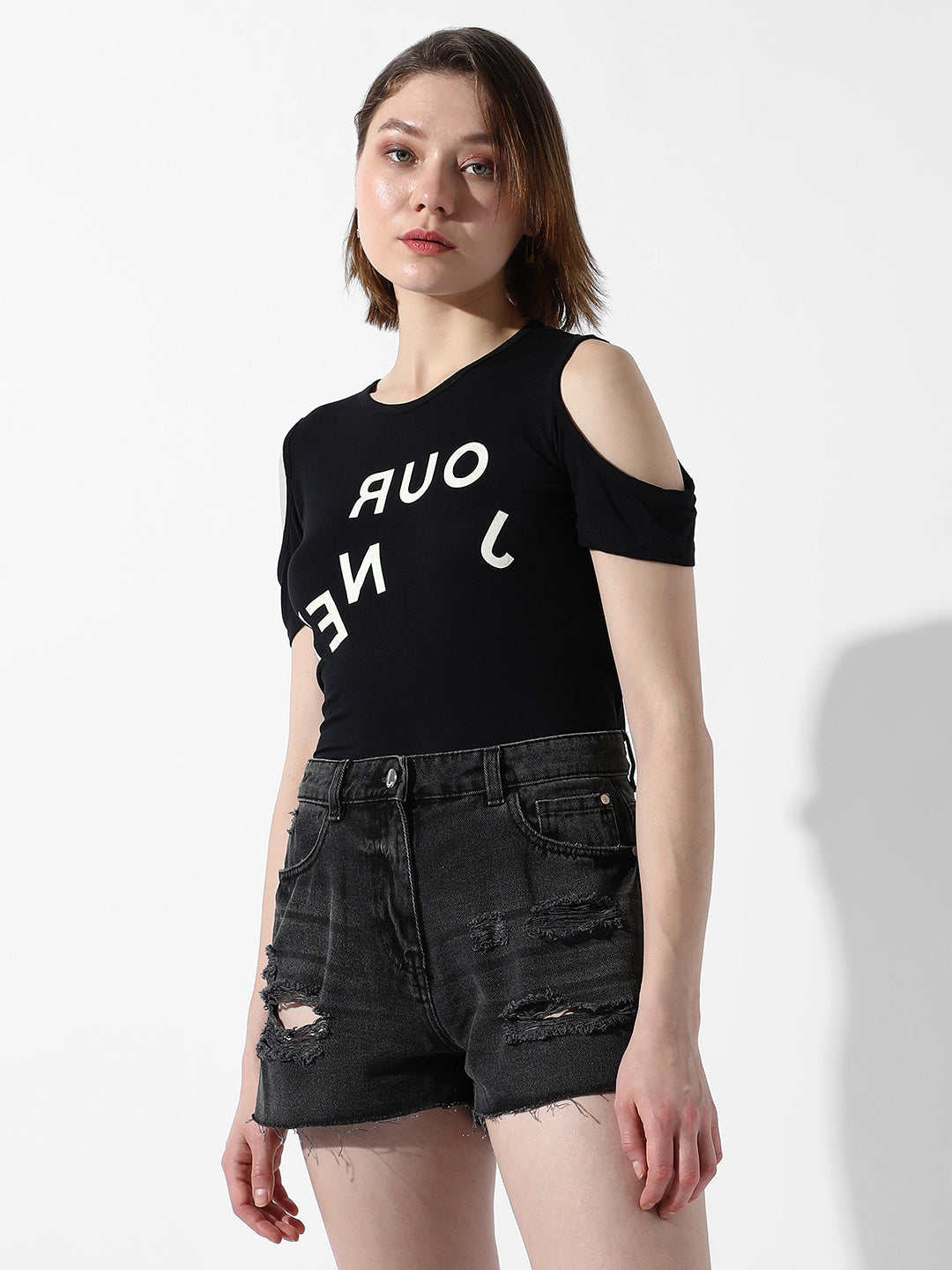 Our Journey Top With Cold Shoulders