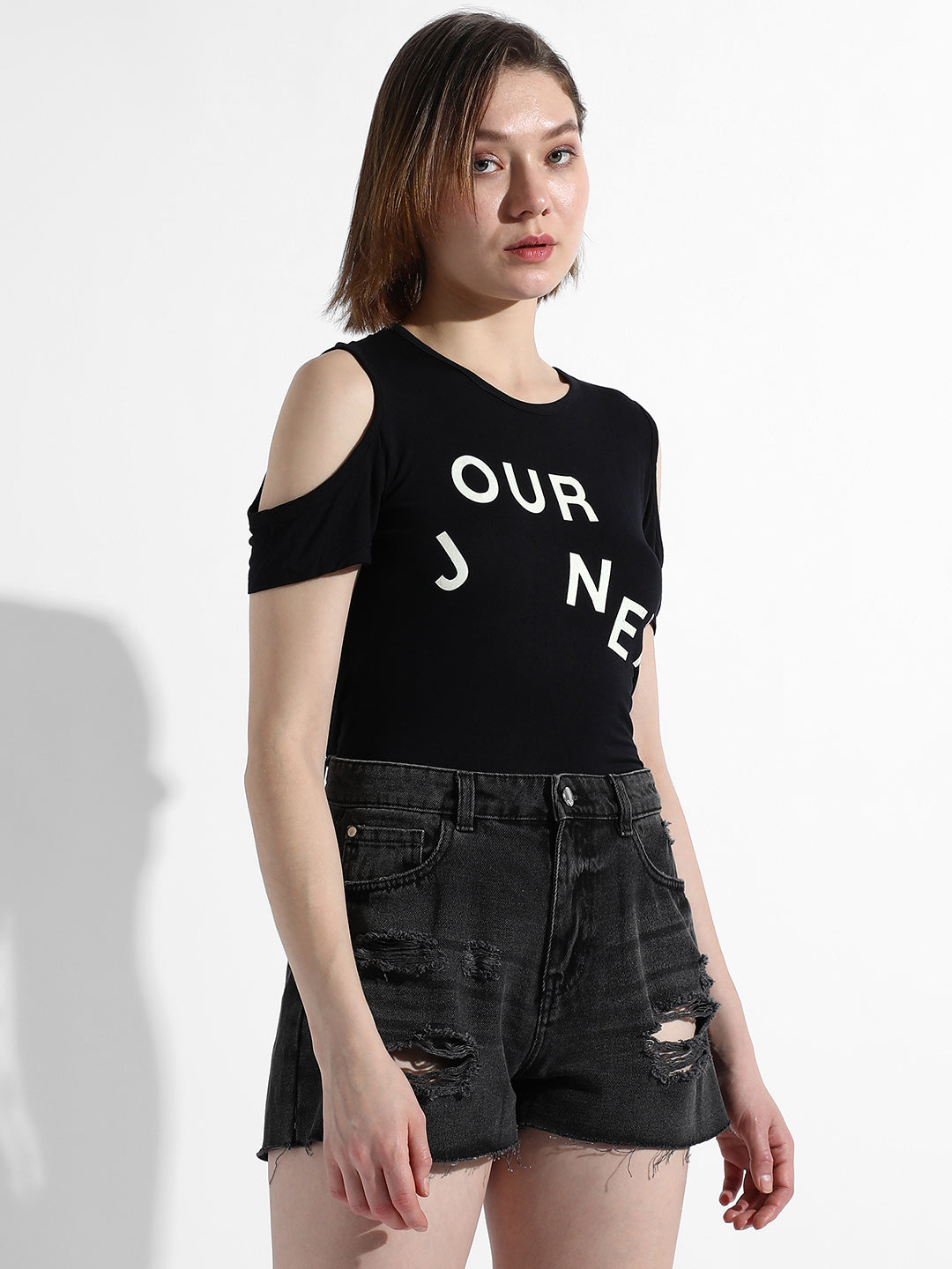 Our Journey Top With Cold Shoulders