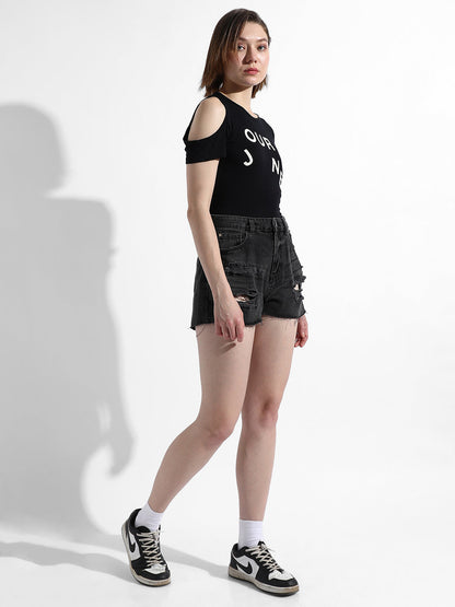 Our Journey Top With Cold Shoulders