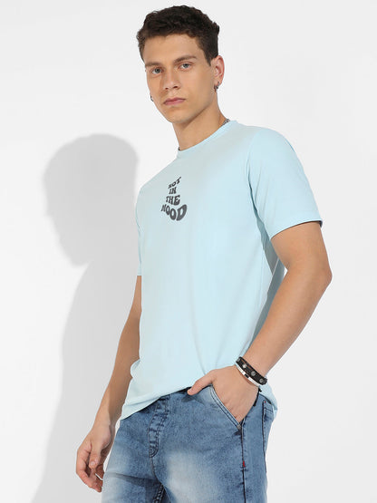 Icy Blue Basic Regular Fit T-Shirt