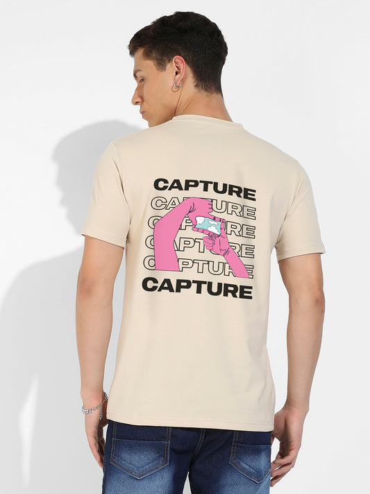 Beige Basic Regular Fit T-Shirt
