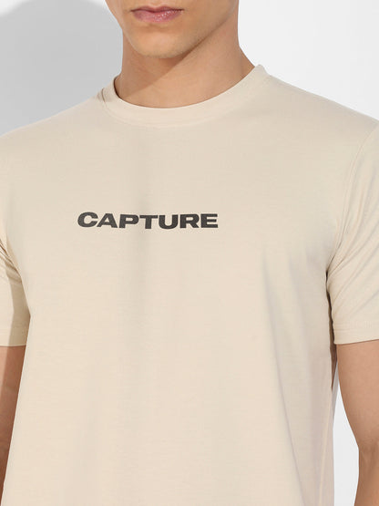 Beige Basic Regular Fit T-Shirt