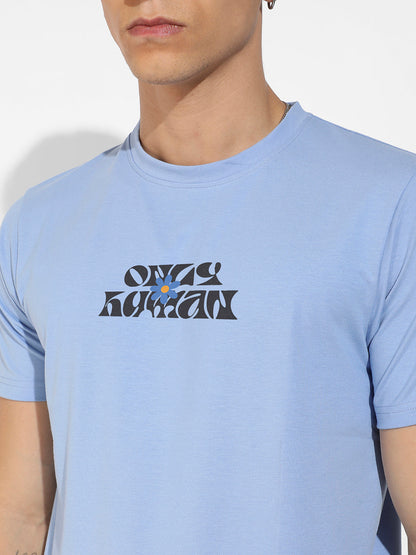 Icy Blue Basic Regular Fit T-Shirt