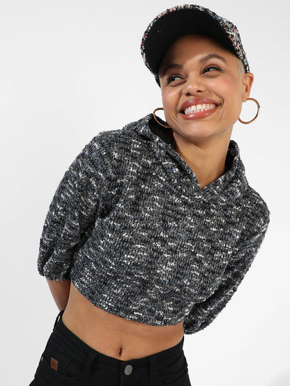 Charcoal Grey Textured Top