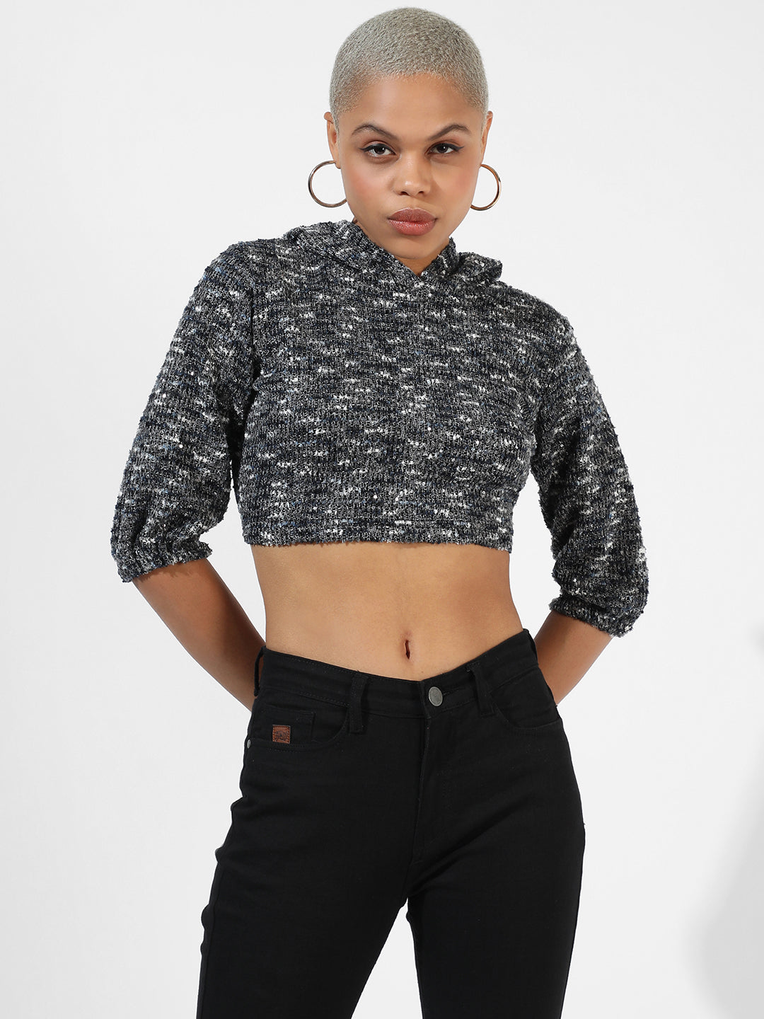 Charcoal Grey Textured Top