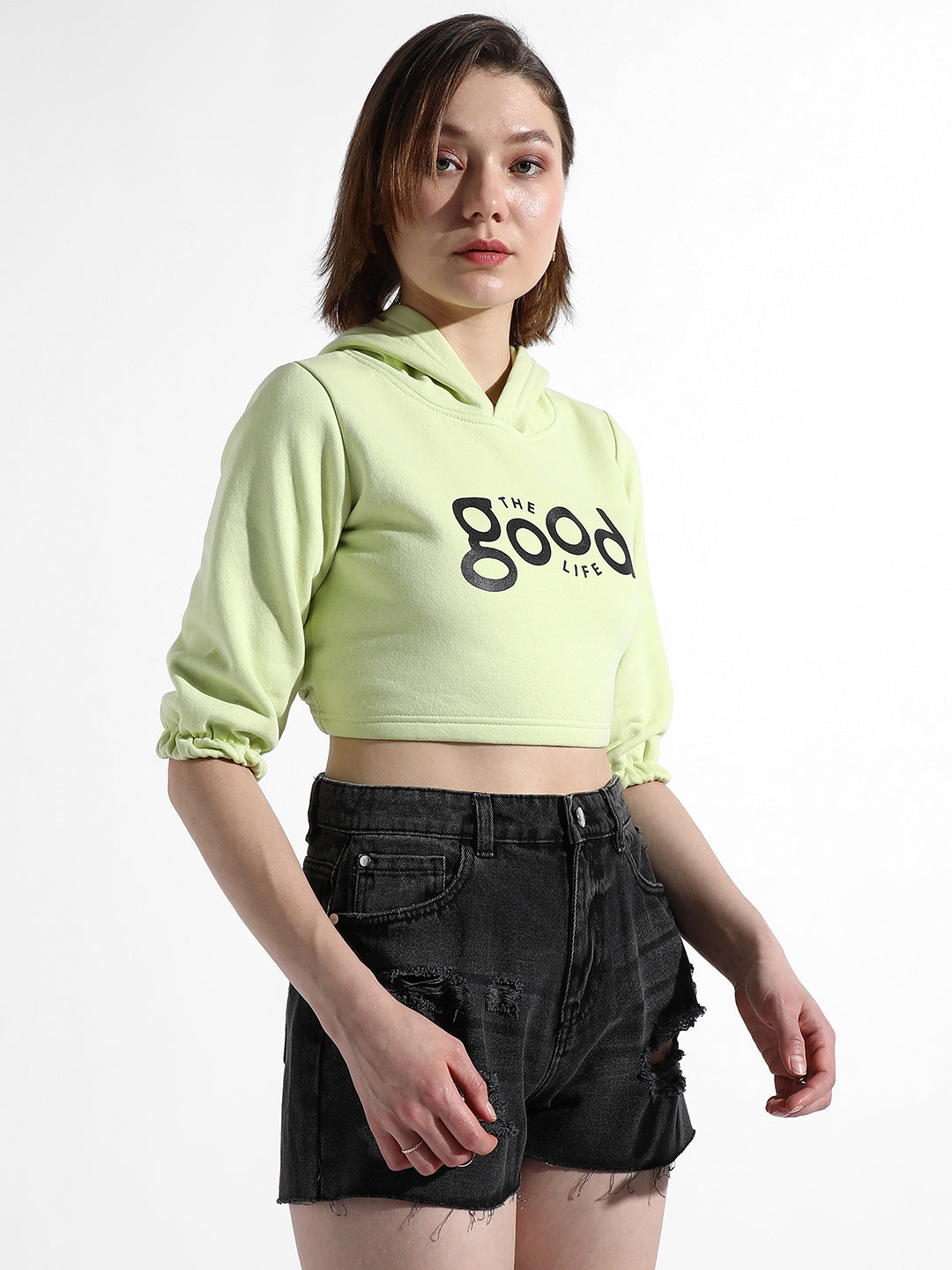 Lime Green Printed Top