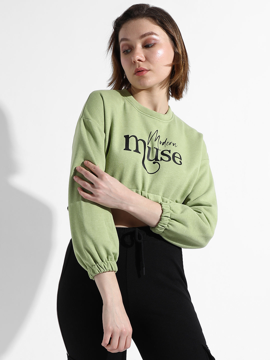 Lime Green Printed Top