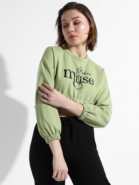 Lime Green Printed Top