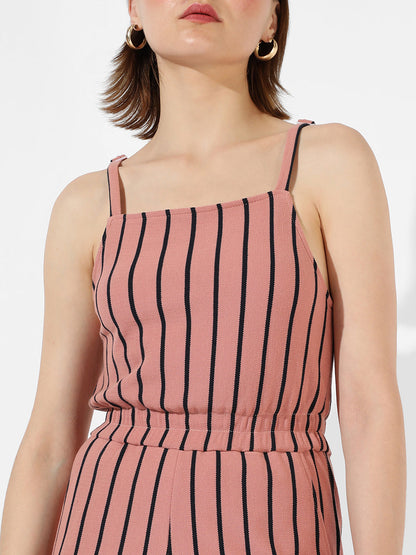 Women's Striped Casual Jumpsuit
