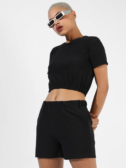 Solid Black Co-Ords Set