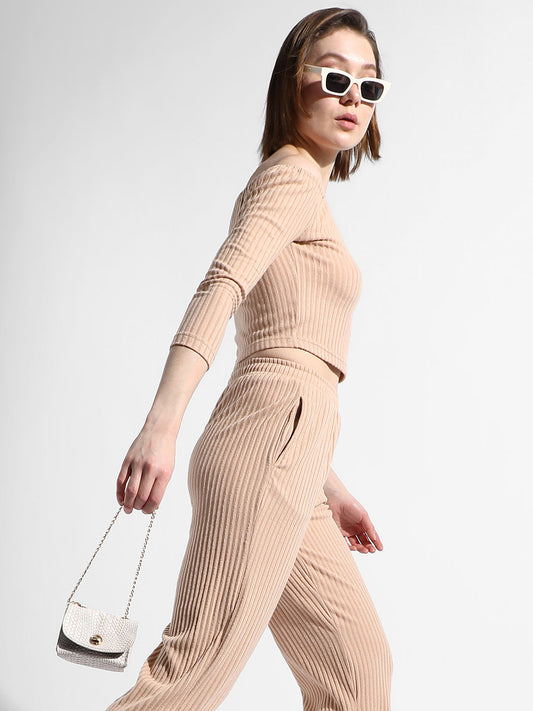 Solid Ribbed Co-Ord Set