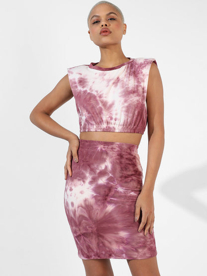 Wine Tie-Dye Co-Ords Set