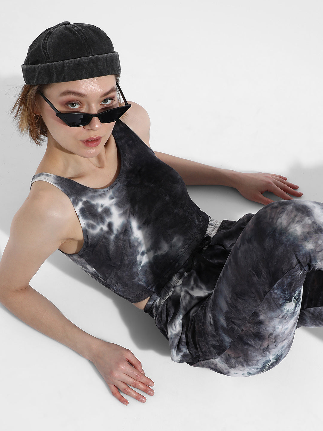 Charcoal Grey Tie-Dye Co-Ords Set