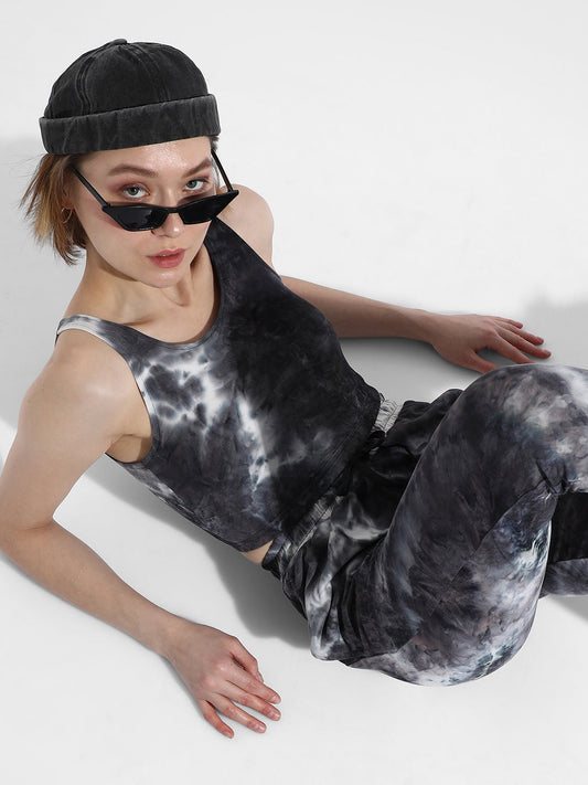 Charcoal Grey Tie-Dye Co-Ords Set