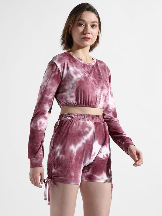 Tye-Dye Maroon Co-Ords Set