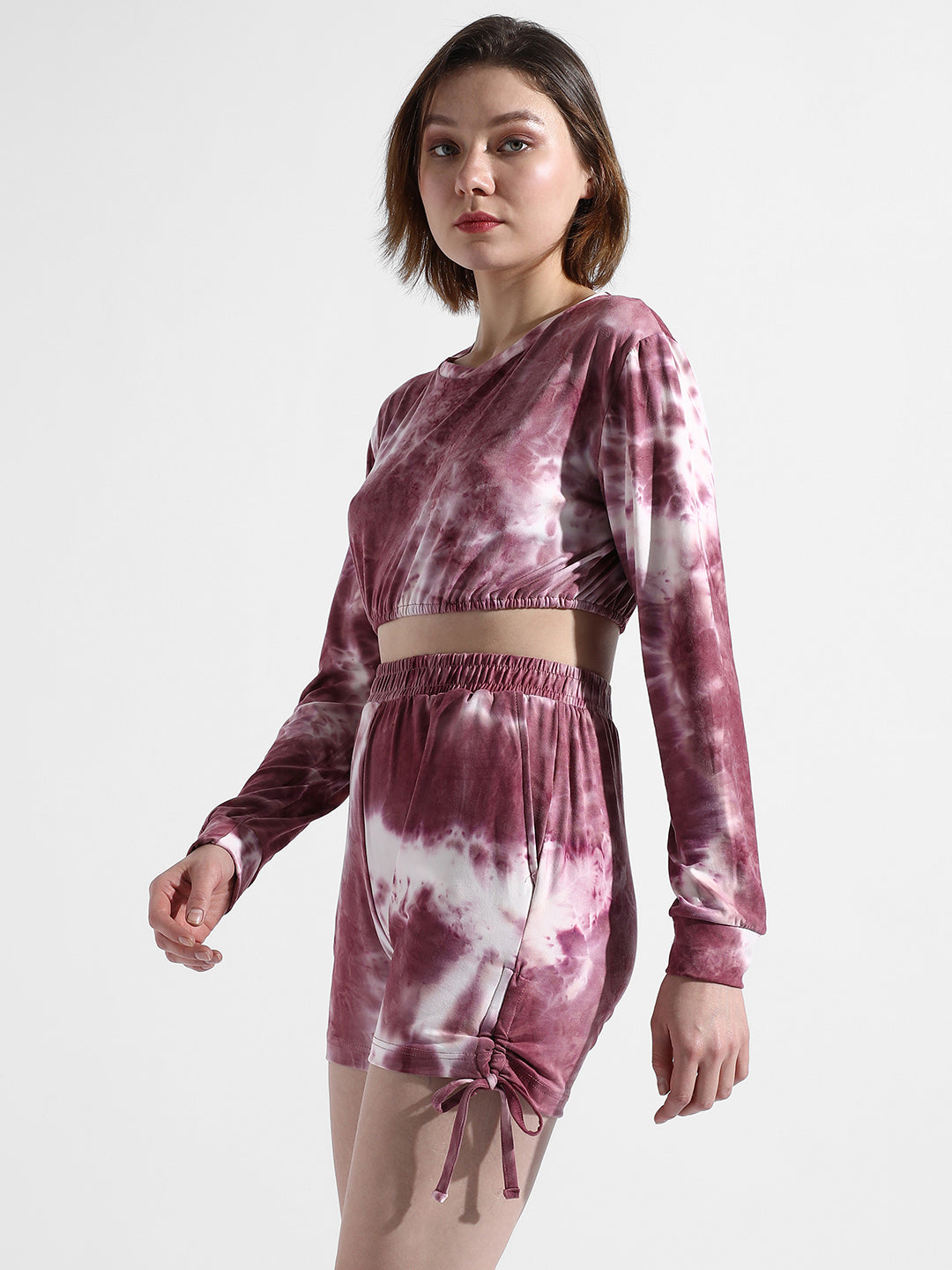 Tye-Dye Maroon Co-Ords Set