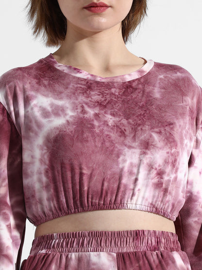 Tye-Dye Maroon Co-Ords Set