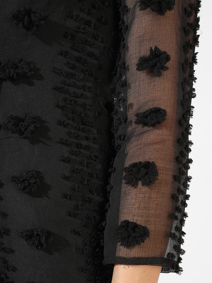 Black Single-Breasted Blazer Dress