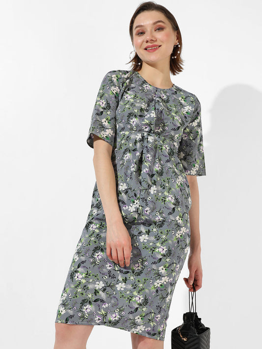 Grey Printed Dress