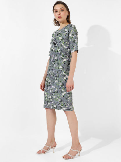 Grey Printed Dress