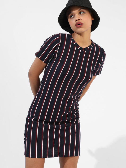 Halo Striped Mini Dress