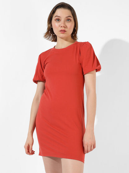 Solid Red Dress