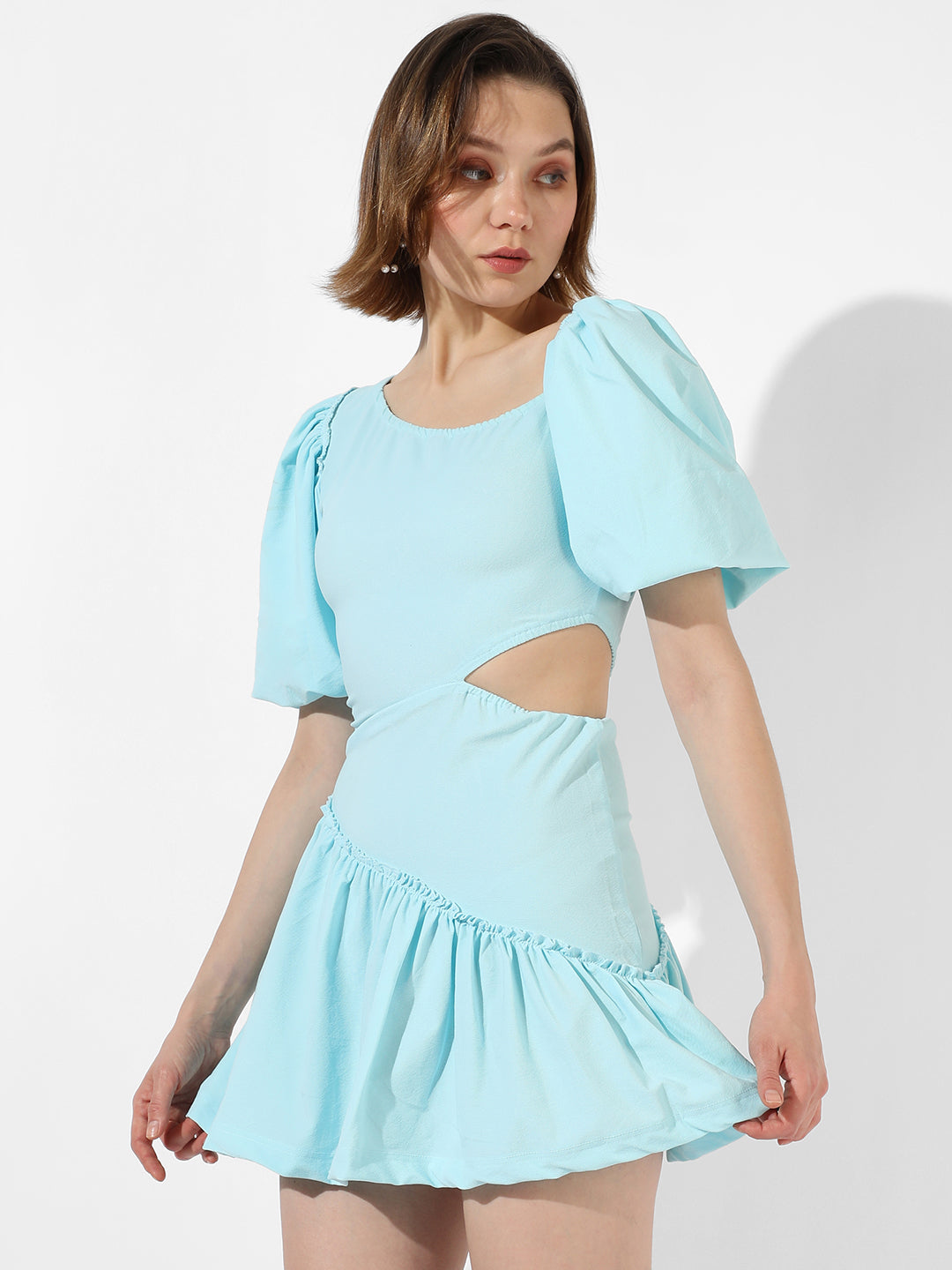 Solid Dress With Cutout Detail