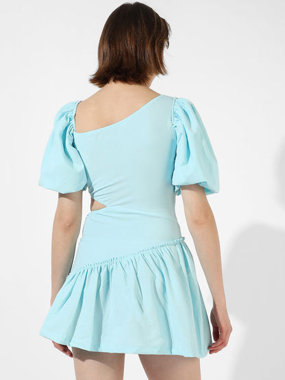 Solid Dress With Cutout Detail